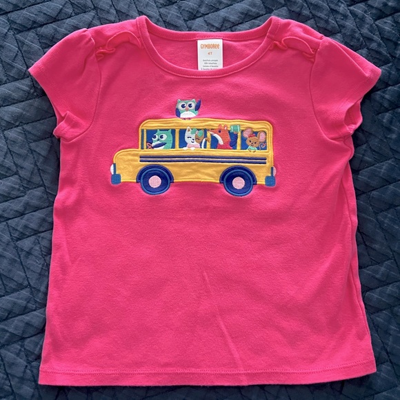 Gymboree Embroidered School Bus Ruffle Top, 4T - Picture 3 of 5